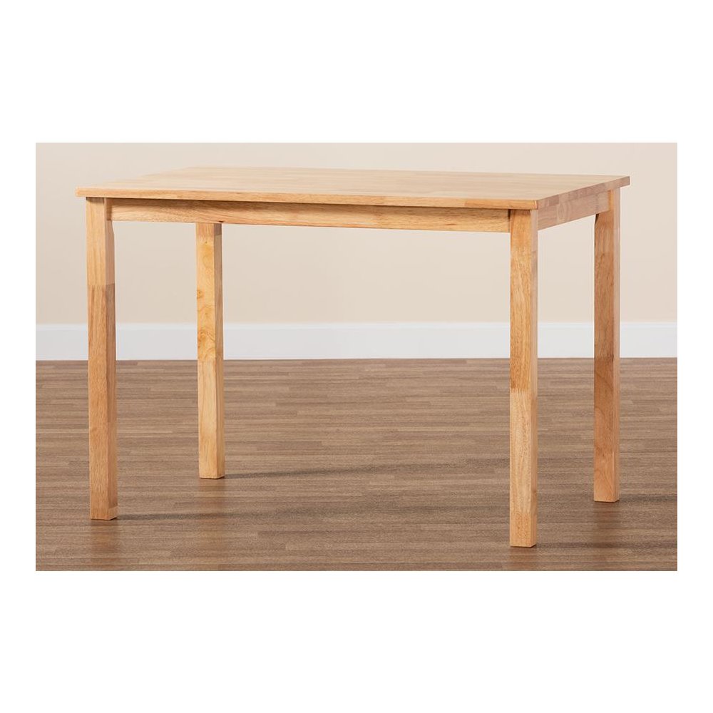 Baxton Studio Eveline Modern Natural Brown Finished Wood 43-Inch Dining Table