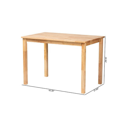 Baxton Studio Eveline Modern Natural Brown Finished Wood 43-Inch Dining Table
