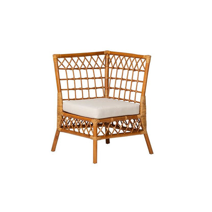 Bohemian Honey Rattan 3-Piece Dining Nook Banquette Set