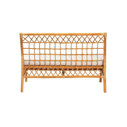 Capella Modern Bohemian Honey Rattan Dining Bench