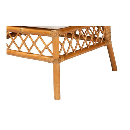 Capella Modern Bohemian Honey Rattan Dining Bench