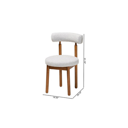 Walnut Brown Finished Wood 2-Piece Dining Chair Set