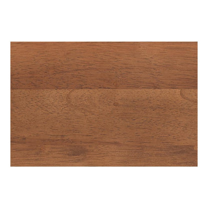 Modern Walnut Brown Finished Wood Queen Size Platform Bed with Woven Rattan
