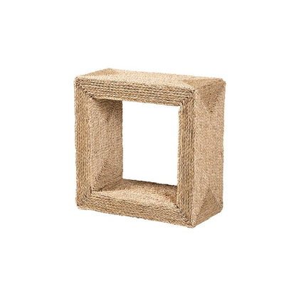 Adonica Modern Bohemian Natural Brown Jute and Wood End Table