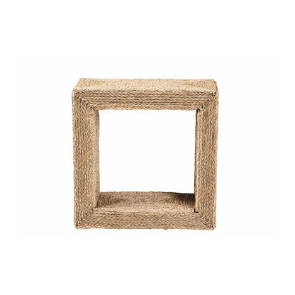 Adonica Modern Bohemian Natural Brown Jute and Wood End Table