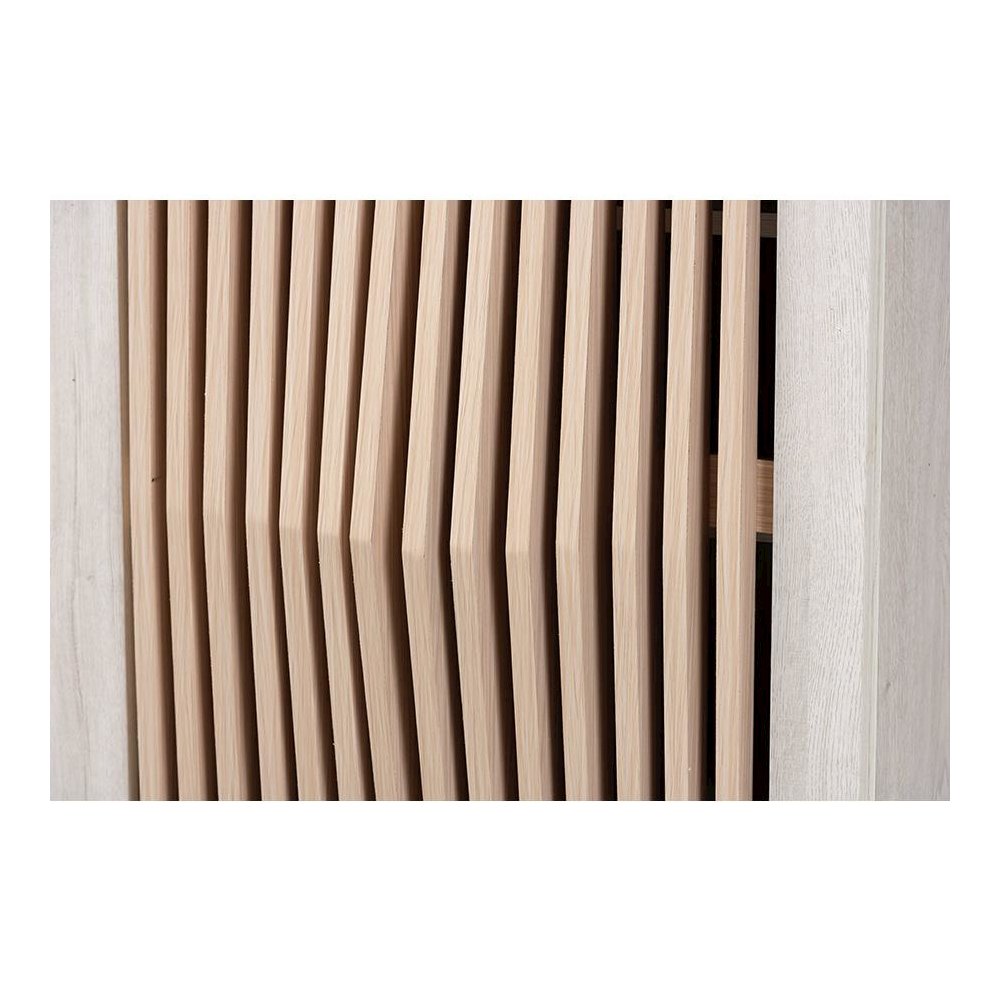 Modern Transitional Light Grey and Brown Wood 2-Door Storage Cabinet