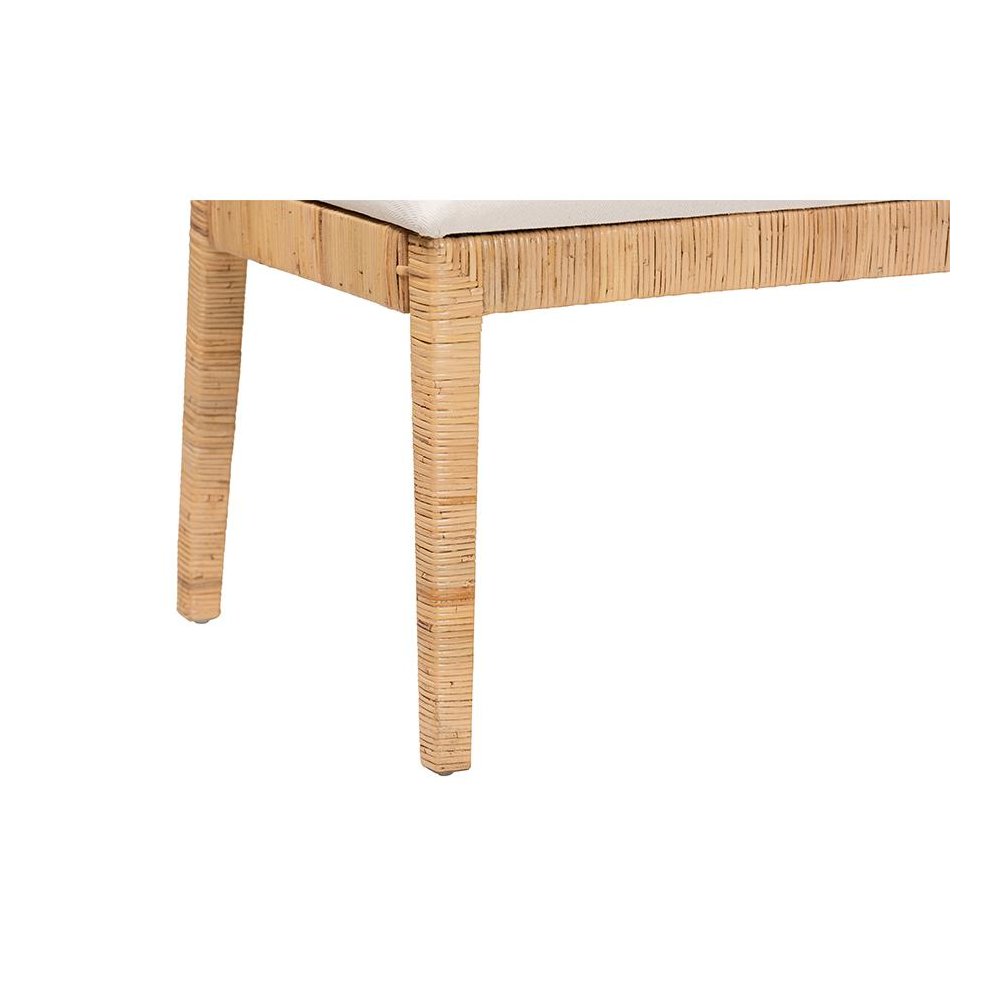 Kalimantan Bohemian Light Honey Rattan 2-Piece Banquette Set