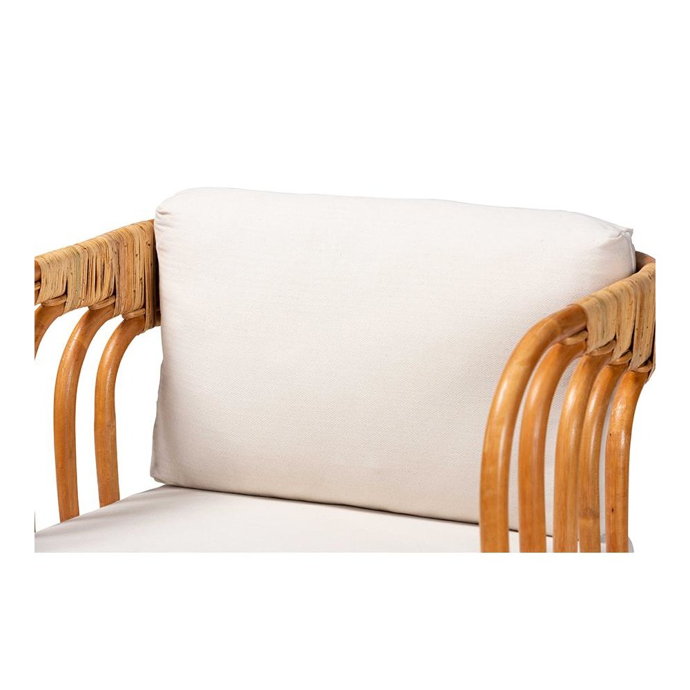 Corsa Modern Bohemian Natural Rattan Arm Chair