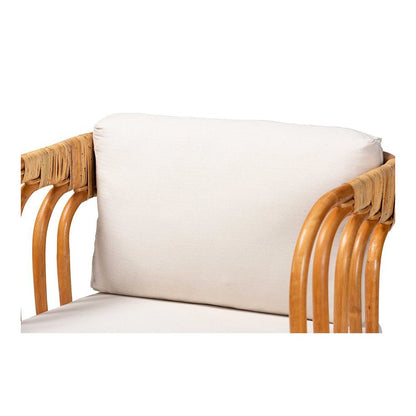 Corsa Modern Bohemian Natural Rattan Arm Chair