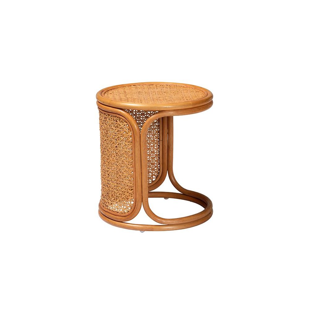 Eldon Bohemian Honey Rattan End Table