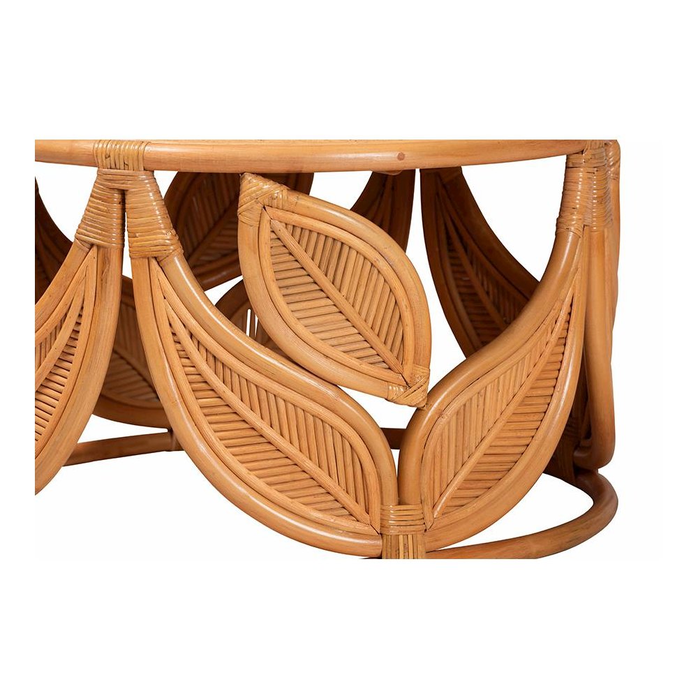 Raflesia Modern Bohemian Natural Rattan Coffee Table