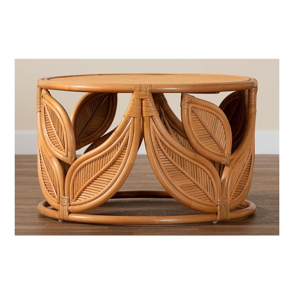 Raflesia Modern Bohemian Natural Rattan Coffee Table