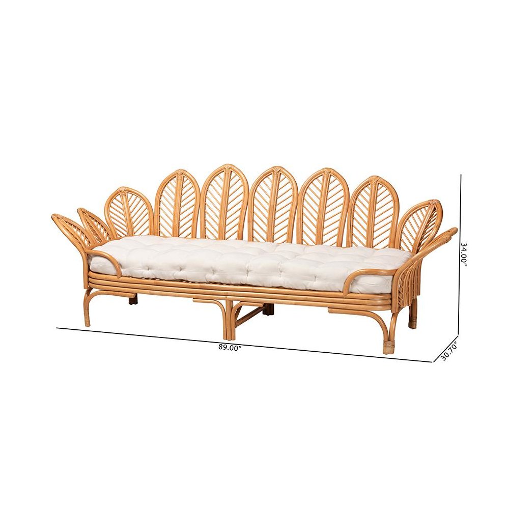 Loften Bohemian Light Honey Rattan Daybed