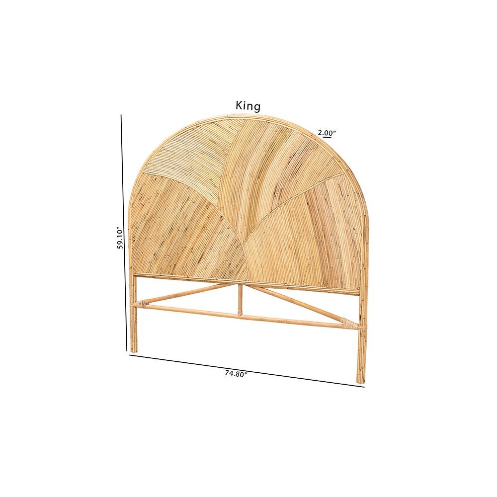 Seana Bohemian Honey Rattan King Size Standalone Headboard