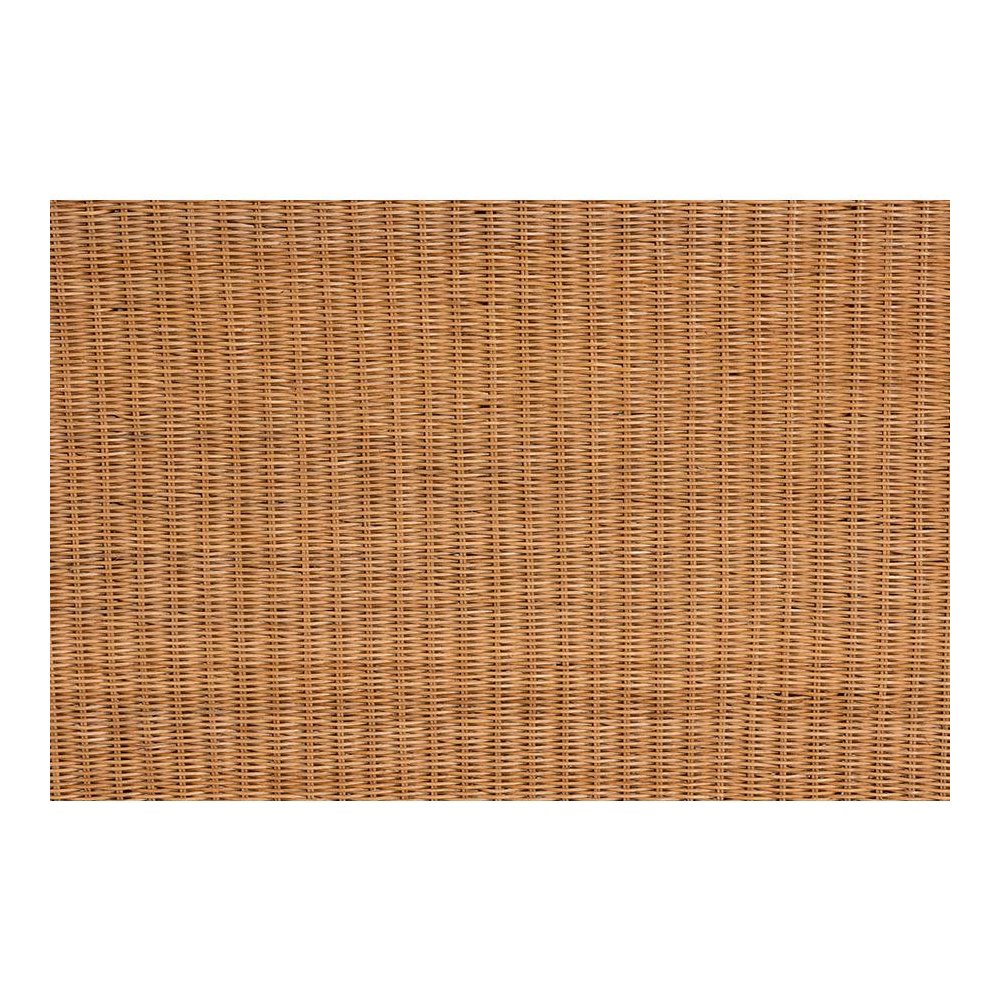 Palm Bohemian Honey Scallop Rattan Console Table