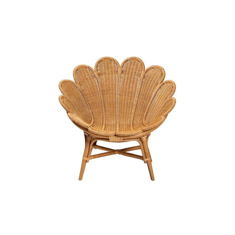 Blossom Bohemian Honey Rattan Accent Flower Chair