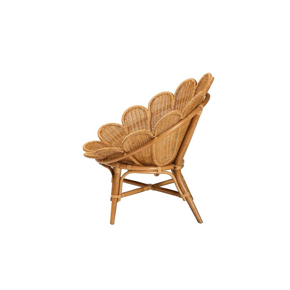 Blossom Bohemian Honey Rattan Accent Flower Chair