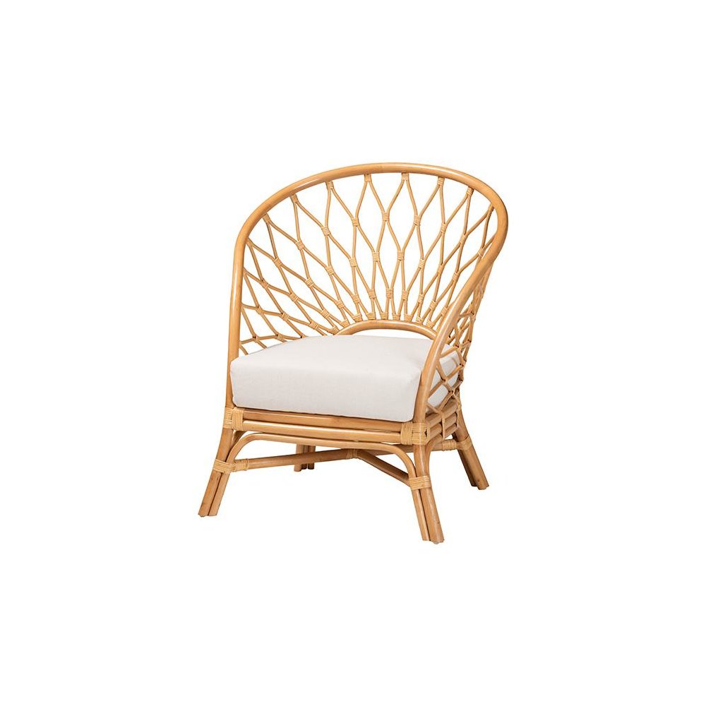 Emmeline Bohemian Honey Rattan Accent Chair
