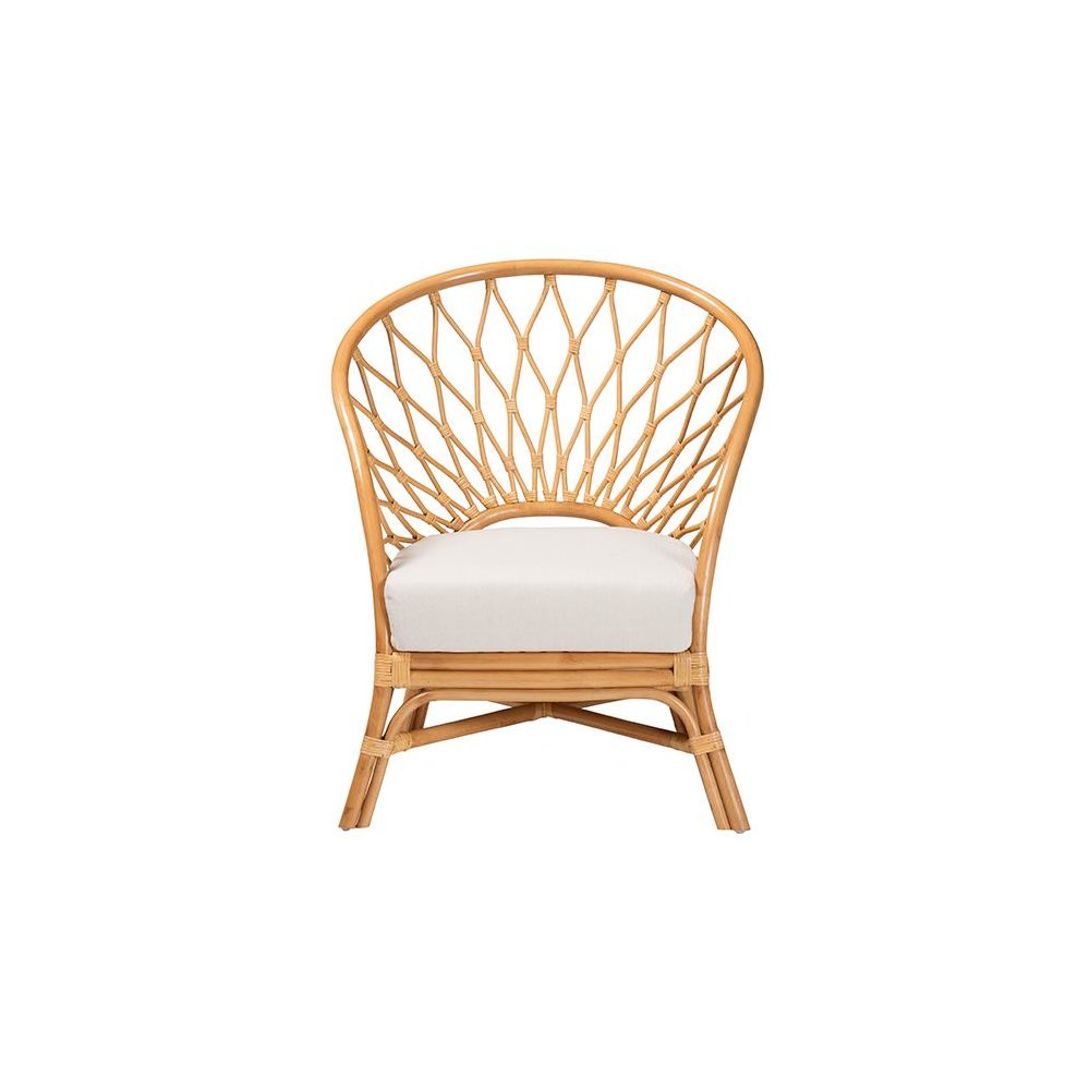 Emmeline Bohemian Honey Rattan Accent Chair