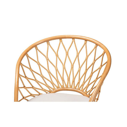 Emmeline Bohemian Honey Rattan Accent Chair