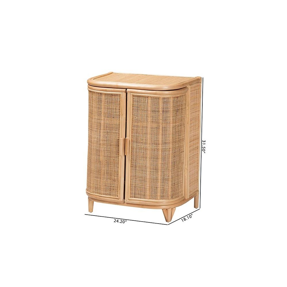 Yanka Bohemian Natural Rattan Storage Cabinet