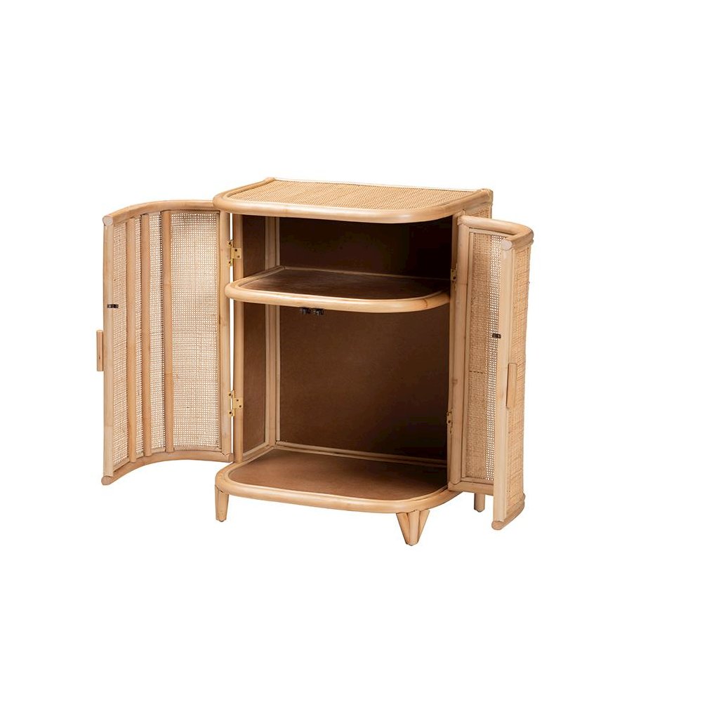 Yanka Bohemian Natural Rattan Storage Cabinet