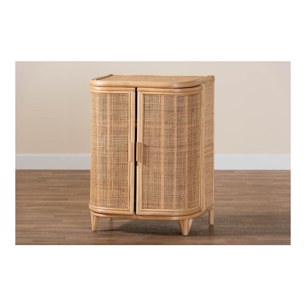 Yanka Bohemian Natural Rattan Storage Cabinet