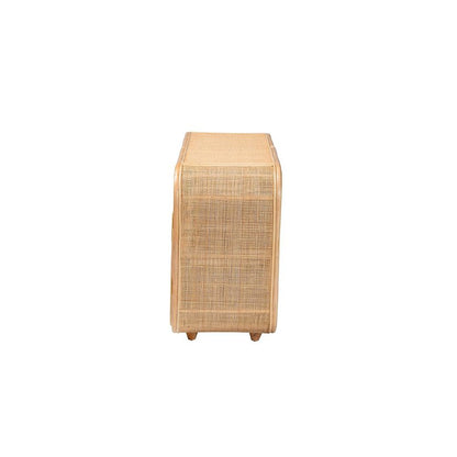 Evania Bohemian Natural Rattan 3-Door Storage Cabinet