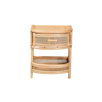 Divitia Bohemian Natural Rattan 1-Drawer Nightstand