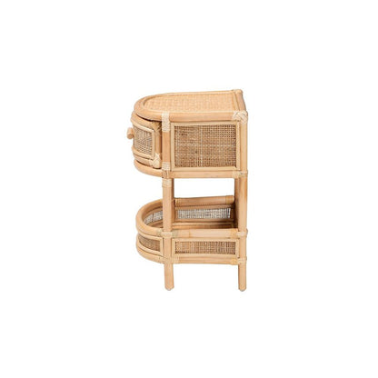 Divitia Bohemian Natural Rattan 1-Drawer Nightstand