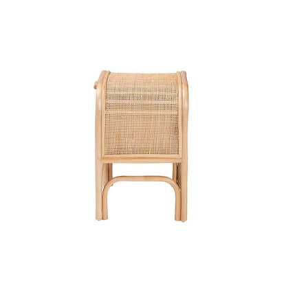 Carabella Bohemian Natural Rattan 1-Drawer Nightstand