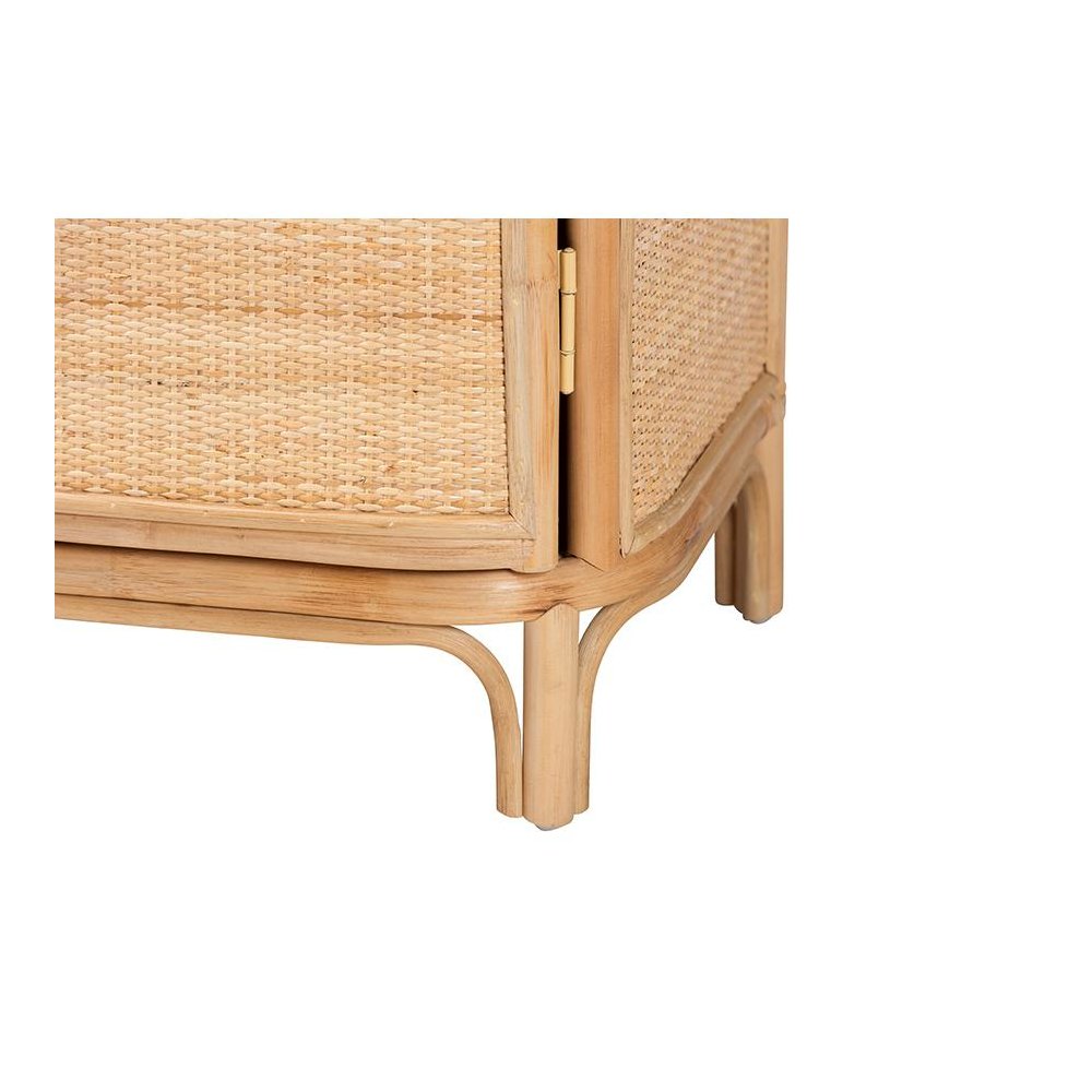 Kiara Bohemian Natural Rattan Nightstand