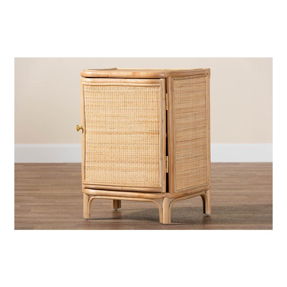 Kiara Bohemian Natural Rattan Nightstand