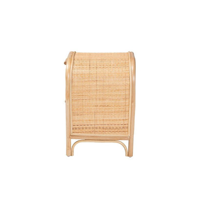Adrika Bohemian Natural Rattan 2-Drawer Nightstand
