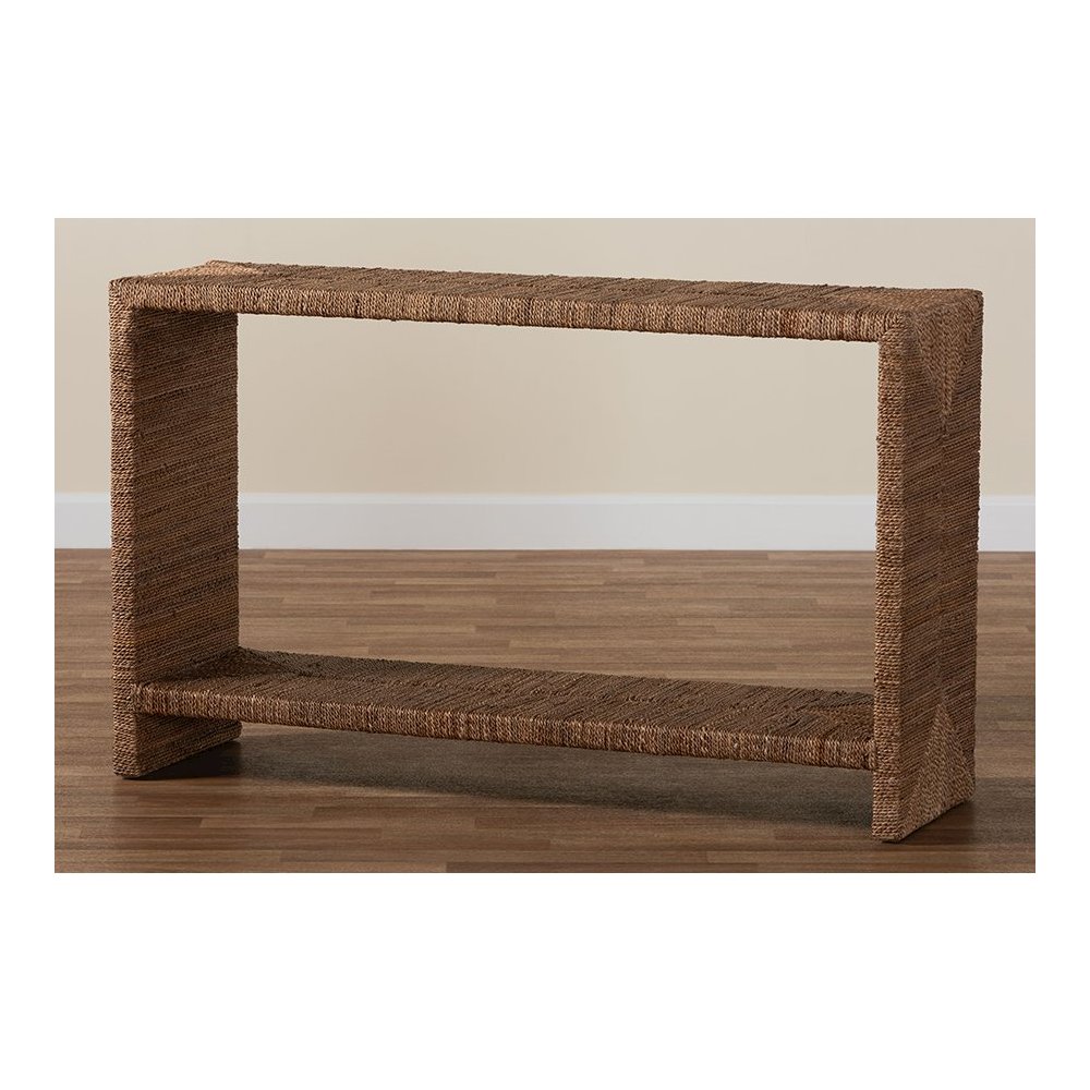 Liza Bohemian Natural Seagrass Console Table
