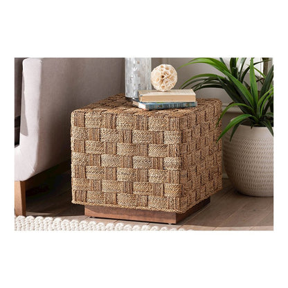bali & pari Karina Bohemian Natural Seagrass End Table