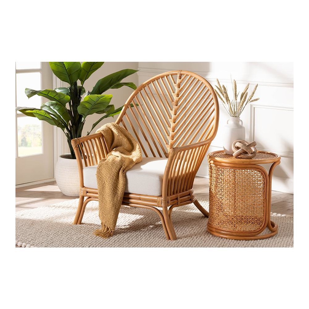 Lisabon Bohemian Light Honey Rattan Arm Chair