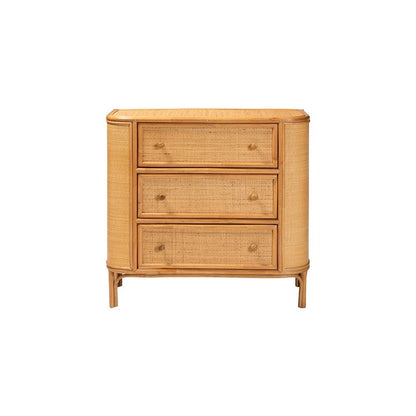 Radenza Bohemian Light Honey Rattan 3-Drawer Storage Cabinet