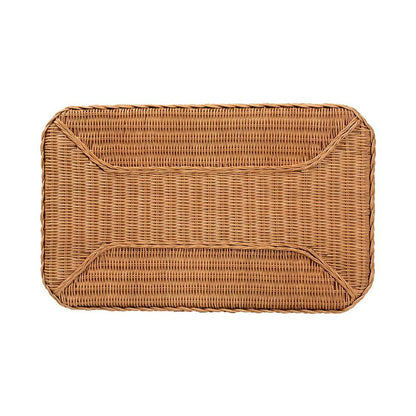Minahasa Bohemian Light Honey Braided Rattan Side Table