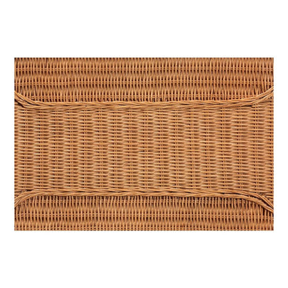 Minahasa Bohemian Light Honey Braided Rattan Side Table