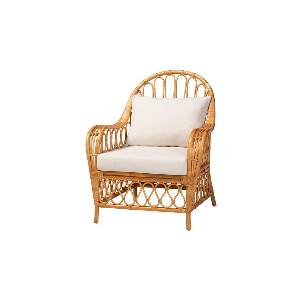 Reina Bohemian Light Honey Rattan Arm Chair