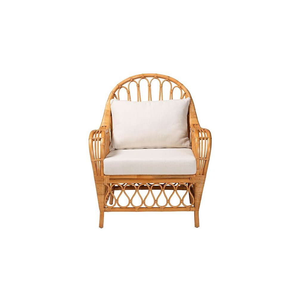 Reina Bohemian Light Honey Rattan Arm Chair