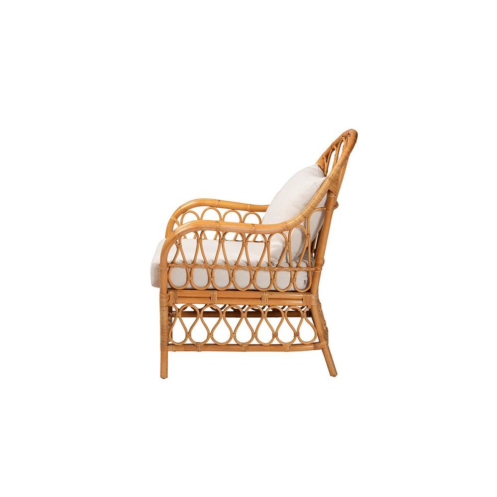 Reina Bohemian Light Honey Rattan Arm Chair