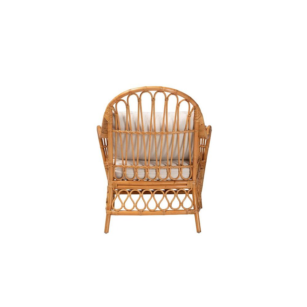 Reina Bohemian Light Honey Rattan Arm Chair