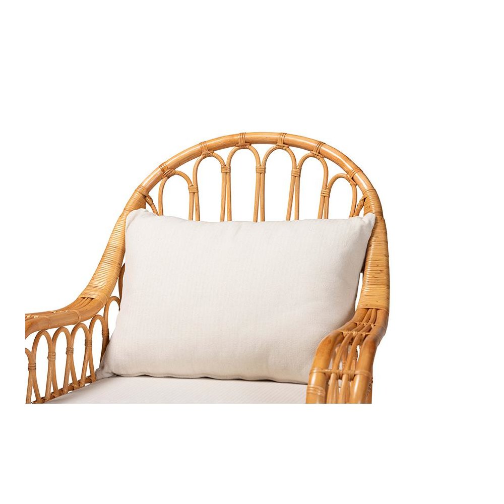 Reina Bohemian Light Honey Rattan Arm Chair
