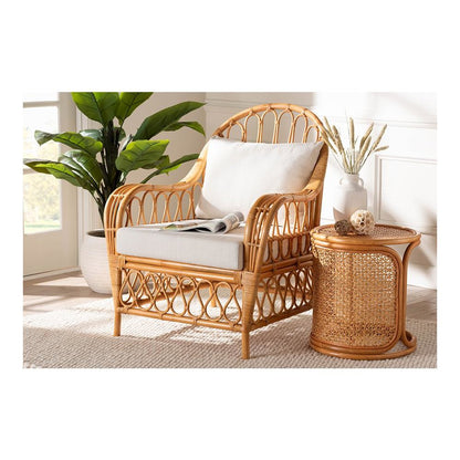 Reina Bohemian Light Honey Rattan Arm Chair