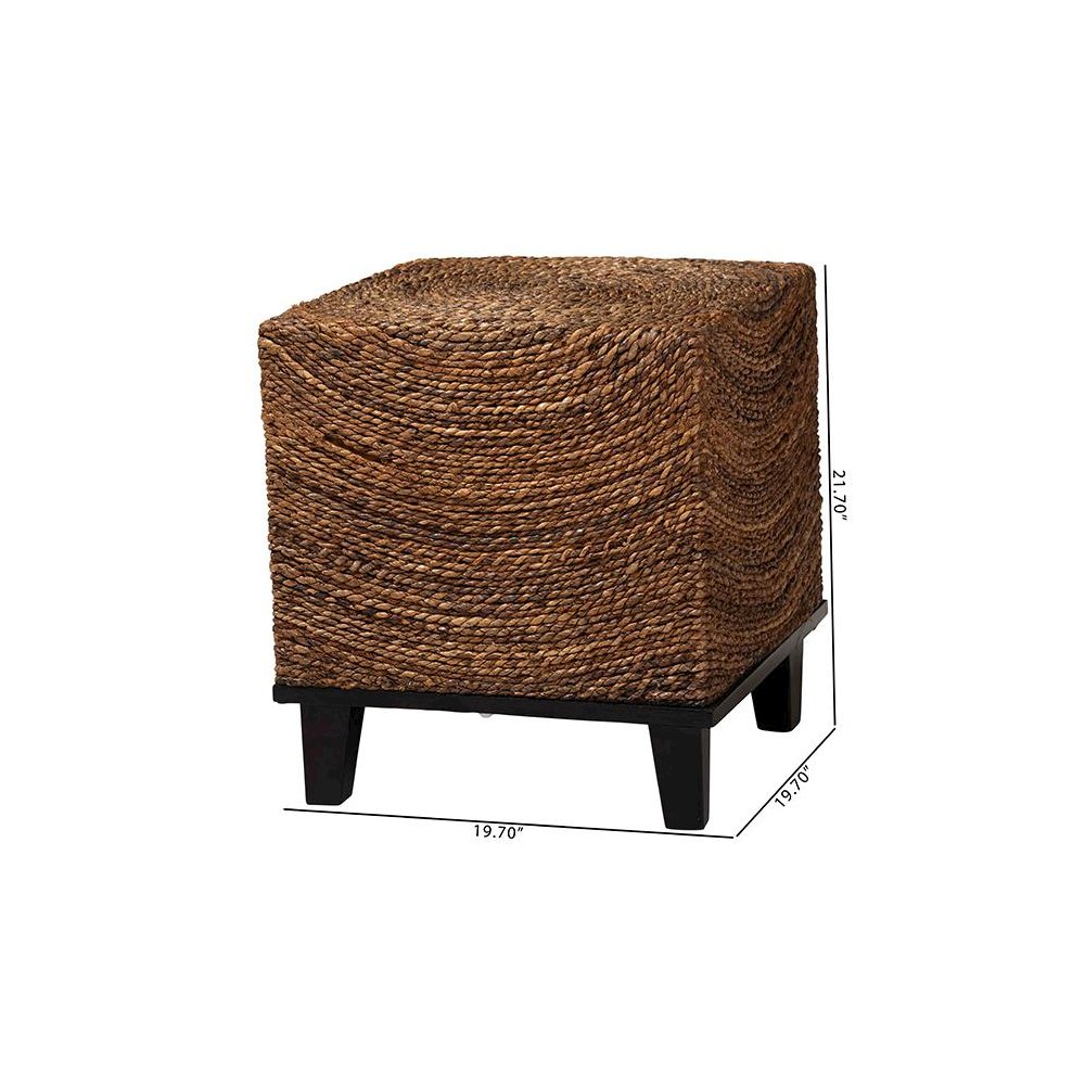 Verino Bohemian Natural Seagrass End Table