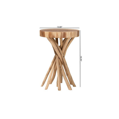 Liberte Natural Teak Wood End Table