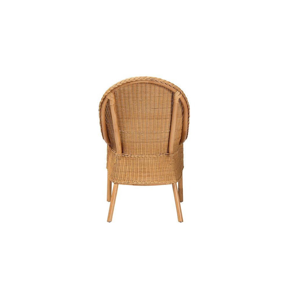 bali & pari Camelia Bohemian Light Honey Rattan Dining Chair