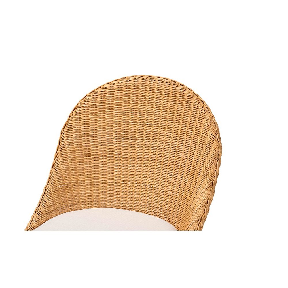 bali & pari Camelia Bohemian Light Honey Rattan Dining Chair